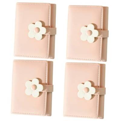 Holibanna 4 Stück Geldbörse dreifach faltbares Portemonnaie Umhängetaschen aus Leder rosa Handtasche Umhängetasche für Damen Schlüsseletui Geschenkoption koreanische Mode schmücken Klipp von Holibanna