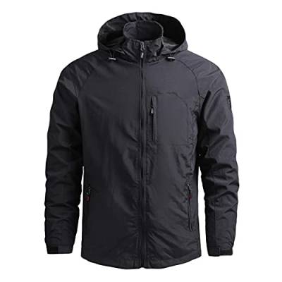 Hoothy Herren Outdoorjacke 3in1 Wasserdicht Winddichter Warme Regenjacke Ideal zum Fahrradfahren & Wandern, Softshelljacke Trainingsjacke Fahrradjacken, Atmungsaktiv Winterjacke von Hoothy