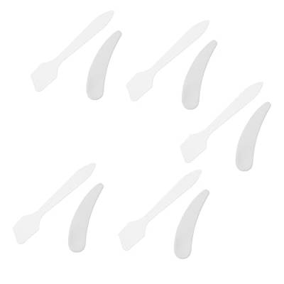 Housoutil 10St Kleiner halbmondförmiger Sahnelöffel Mini- Gesichtscreme Zauberstab Stick Hautpflege-Tools Mixer gesichtscreme löffel Schönheitsschaufel Parfüm von Housoutil