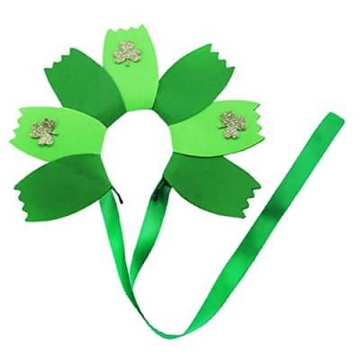 Housoutil Klee Stirnband St Patricks Day Kopfbedeckung Feiertagskostümzubehör Haarspangen Für Damen Patricks-tag Kleeblatt-stirnband-bopper Haarfärbemittel Irland Die Blumen Plastik Fräulein von Housoutil