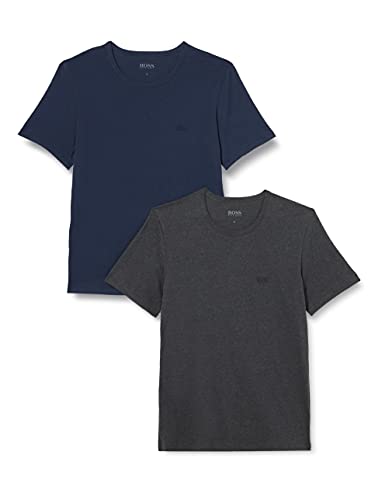 BOSS Hugo Herren T-Shirts Business Shirts Crew Neck 50325887 3er Pack, Größe:M, Artikel:-497 Blue/Grey/Black von BOSS