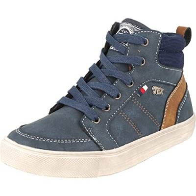 Indigo 451-076 Jungen Schuhe Hi-Top Sneaker Blau Wasserabweisend Reißverschl. (Navy, Numeric_37) von IDANA