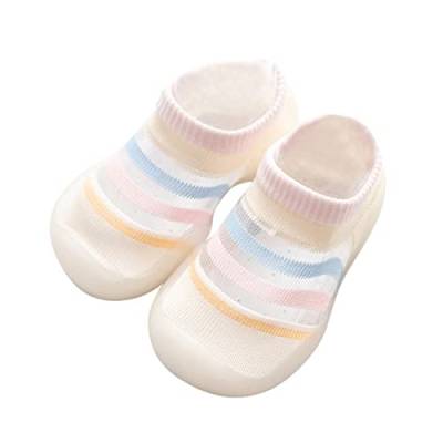 IQYU Elefanten Schuhe Baby Jungen Mädchen Gestreifte Drucke Socken Schuhe Kleinkind Atmungsaktives Mesh Die Bodensocken Rutschfeste Prewalker-Schuhe Hallenschuhe Kinder 23 von IQYU