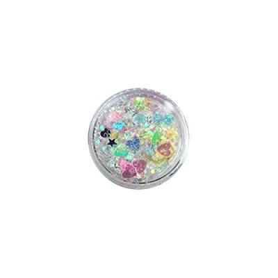 IQYU Farbenfroh Magazin Körper Glitzer Konzerte Musik Festival Rave Zubehör Gesicht Glitzer Gel Pailletten Glitzer Gesichtsfarbe Chunky Glitter Für Augen Lippen Haare Funkelndes Gel (F, One Size) von IQYU