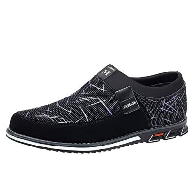 IQYU Lederschuhe FüR Herren,Niedrigem Absatz Schuhe Gegen SchweißFüßE Herren,Herren Leather Sneaker,Oxford Smoking Lackleder Brogue,Suede Leder SchnüRstiefel,Wasserdicht Bequem Lederschuh von IQYU