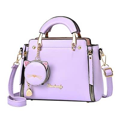 IQYU Nähbücher Taschen tragbare Umhängetasche Messenger Bag Damen Gürtel Taschen (Purple, One Size) von IQYU