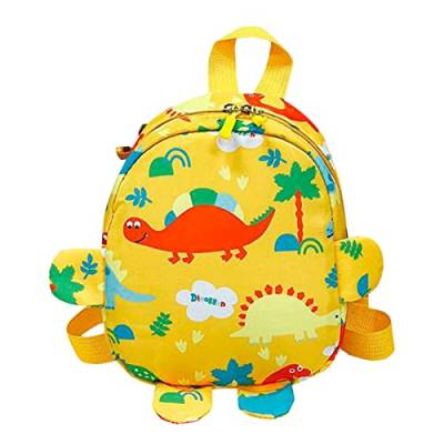 IQYU Kinderrucksäcke Mädchen Kindergarten Kindergarten Schultasche Kinder Cartoon Dinosaurier Jungen und Mädchen Outdoor Leichte Rucksack Tasche Kinderrucksäcke Mädchen (Yellow, One Size) von IQYU