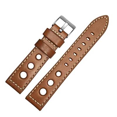 IRJFP Uhrenarmband für alle Marken, echtes Leder, Schwarz / Braun, Größe 20 mm, 22 mm, 24 mm, Armband, 22 mm, Achat von IRJFP