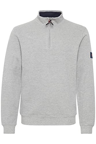 Indicode Herren Arcelino Sweatshirt Zip-Troyer, Größe:L, Farbe:Light Grey Mix (913) von Indicode