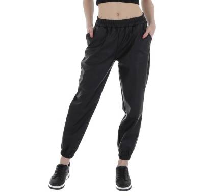 Ital-Design Jogginghose Damen Freizeit Stretch Jogginghose in Schwarz von Ital-Design