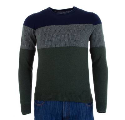 Ital-Design Strickpullover Herren Freizeit Stretch Pullover in Blau von Ital-Design