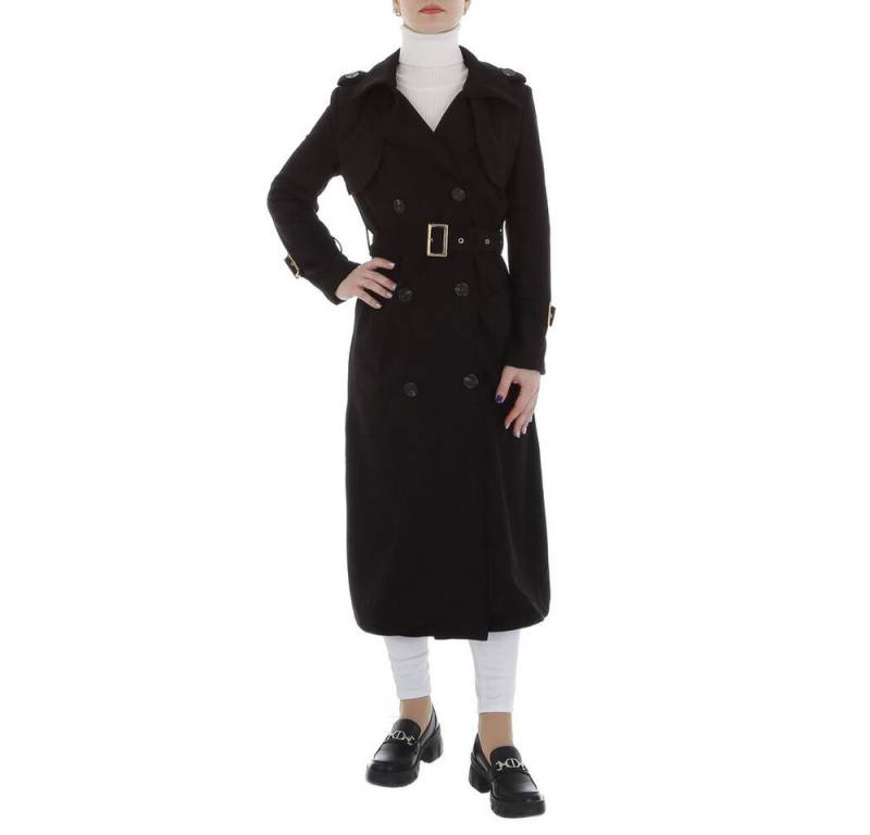 Ital-Design Trenchcoat Damen Elegant (86099063) Trenchcoat in Schwarz von Ital-Design