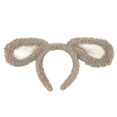 Flauschige Welpen-Kaninchen-Haarband-Plüsch-Tierohr-Kopfschmuck-Karikatur-waschendes Gesicht-Stirnband Anti-Rutsch-Tier-Kopfschmuck-Plüsch-Stirnbänder für Frauen von Ixkbiced