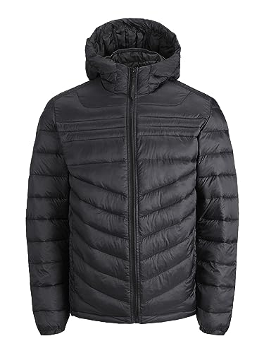 JACK & JONES PLUS Herren JJEHERO Puffer Hood PS SN Gesteppt, Black, 6XL von JACK & JONES