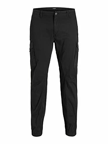 JACK & JONES Herren Jjipaul Jjflake AKM 542 Black Ps Hose, 44W / 32L von JACK & JONES