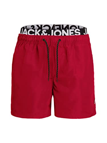 JACK & JONES Herren JPSTARUBA JJSWIMSHORTS AKM DB WB, Rio Red, M von JACK & JONES