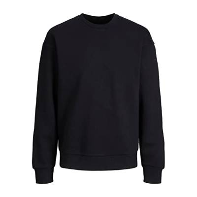 Herren Jack & Jones Basic Sweater | Langarm Shirt Rundhals Pullover | Warmer Jumper ohne Kapuze JJESTAR, Farben:Schwarz, Größe Pullover:L von JACK & JONES