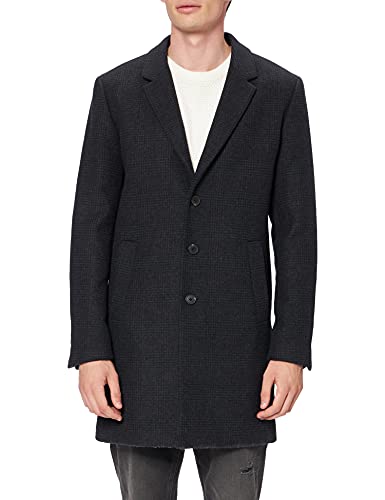 Herren Jack& Jones Klassischer Woll Mantel | Kurzer Coat Elegante Übergangjacke | ohne Kapuze JJEMOULDER, Farben:Dunkelgrau, Größe Jacken:M von JACK & JONES