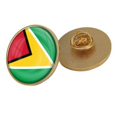 Guyana-Flagge-Anstecknadel – Anstecknadel, Guyana-Flagge, Hip-Hop, Neuheit, Anstecknadel, Krawattennadel, Abzeichen, Zubehör, Flaggenbrosche, Anzug, Kleidung, Schal, Zubehör, 25 Mm, Wie Abgebildet von JEDTAKCT
