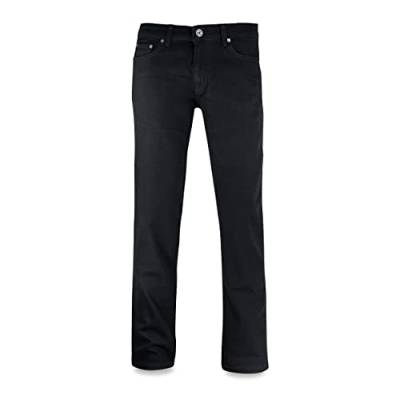 JEEL Herren-Jeans - Regular-Fit Straight-Cut - Stretch - Jeans-Hose Basic Washed 07-Schwarz 33W / 36L von JEEL
