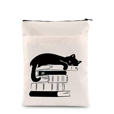 Bücher und Katzen-Buchliebhaber, Geschenk, Buchhülle, Bücherwurm, Geschenk für Katzenliebhaber, Geschenk für Freunde, Familie (Katzenhülse) von JNIAP
