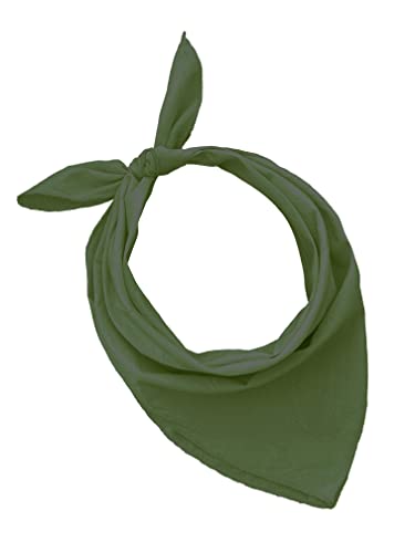Bandanas aus 100% Baumwolle für Damen Herren Kinder Unisex mit Paisley-Muster Kopftuch Kopfbandanas Kopftuch Halsbandanas Kopftuch COD.644, Militärisches Grün Bambus, Tagli Unico von JOPHY & CO.