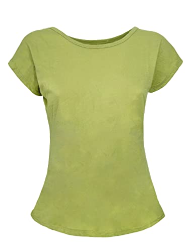JOPHY & CO. T-Shirt für Damen, kurze Ärmel, 100 % Baumwolle (Code 9051), Pistazie, XX-Large von JOPHY & CO.