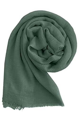 Schal/Stole/Bettwäsche für Damen, 100 % Viskose, elegant, weich (Cod. 2302), Militär, Einheitsgröße von JOPHY & CO.