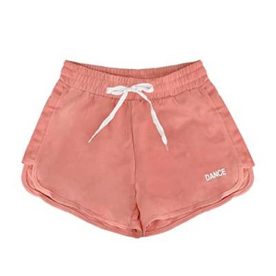 Sportshorts für Damen, kurze Shorts, Baumwolle, mit Kordelzug, bequem, atmungsaktiv für Zuhause, Casual Jogging Yoga und Fitness (Cod. 7800), Koralle 7812, M von JOPHY & CO.