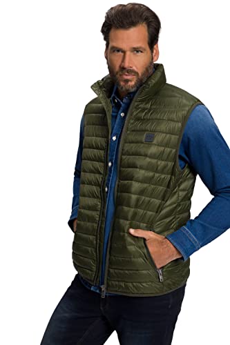 JP 1880 Herren große Größen Übergrößen Menswear L-8XL Steppweste, Outdoor, Stehkragen, Zipper moosgrün 3XL 808813438-3XL von JP 1880