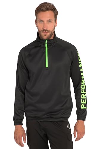 JP 1880 Herren Sweater, Fitness, Neon-Akzente, Stehkragen, elastischer Bund schwarz 4XL von JP 1880