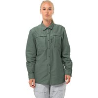 Jack Wolfskin Barrier L/S Shirt Women Bluse Mit Mückenschutz Damen M hedge green hedge green von Jack Wolfskin