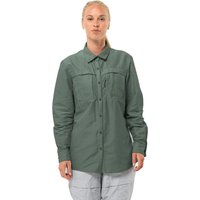 Jack Wolfskin Barrier L/S Shirt Women Bluse Mit Mückenschutz Damen XXL hedge green hedge green von Jack Wolfskin