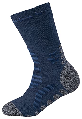 Jack Wolfskin Kinder Hiking Stripe Classic Cut Socken, Dark Indigo, 31-33 von Jack Wolfskin