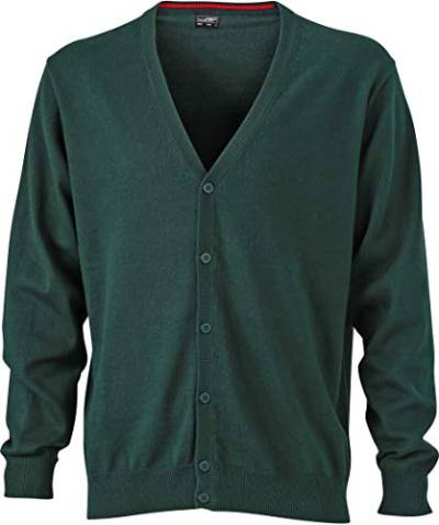 Herren-Cardigan mit V-Ausschnitt - Cardigan für Herren mit V-Ausschnitt XX-Large Vert - Vert von James & Nicholson