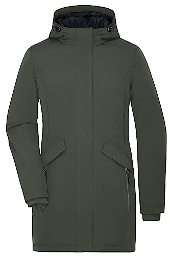 James & Nicholson Damen Business Parka - Wattierter Parka für Business- oder Freizeit-Trips | Farbe: olive-green | Grösse: M von James & Nicholson