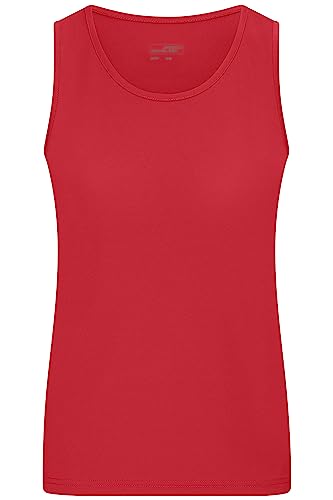 James & Nicholson Damen Funktions-Tanktop - Leicht-tailliertes und Funktionelles Top für Sport und Freizeit | Farbe: red | Grösse: XS von James & Nicholson