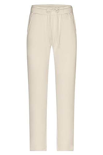 James & Nicholson Damen Lounge Hose - Angesagte Sweat-Hose aus Bio-Baumwolle mit elastischem Bund und Kordel | Farbe: Vanilla | Grösse: L von James & Nicholson