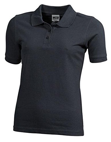 James & Nicholson Damen Workwear Polo Women Poloshirt, Schwarz (Black), 42 (Herstellergröße: XXL) von James & Nicholson