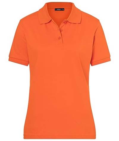 James & Nicholson Damenpolo Classic - Feines Piqué-Poloshirt mit gestrickten Bündchen | Farbe: Dark-orange | Grösse: L von James & Nicholson
