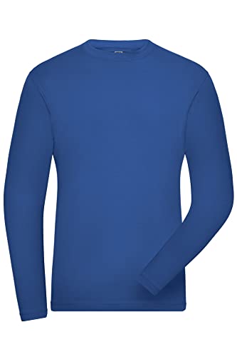 James & Nicholson Herren Bio Workwear Long-Stretch - Langarm Shirt aus Bio-Baumwolle mit Elasthan | Farbe: royal | Grösse: XL von James & Nicholson
