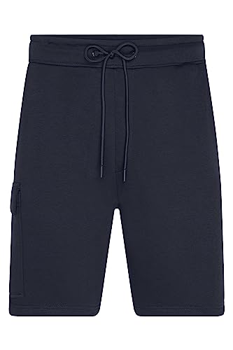 James & Nicholson Herren Lounge Shorts - Kurze Sweat-Hose aus Bio-Baumwolle im Cargo-Style | Farbe: Navy | Grösse: XL von James & Nicholson