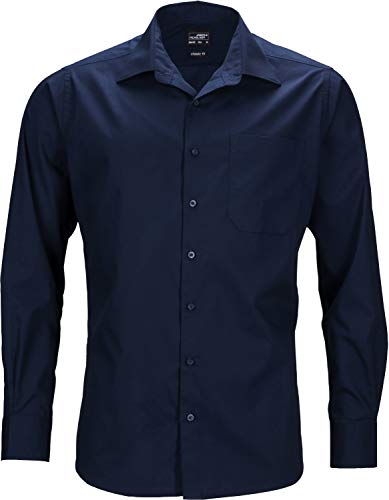 James & Nicholson Herren Men's Business Shirt Longsleeve Businesshemd, Blau (Navy), XXXXXX-Large von James & Nicholson