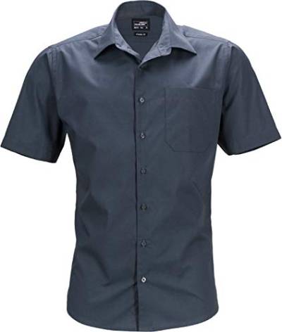 James & Nicholson Herren Men's Business Shirt Shortsleeve Businesshemd, Grau (Carbon), XXXXXX-Large von James & Nicholson