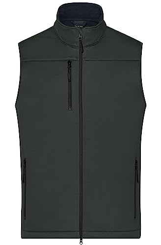 James & Nicholson Herren Softshell Weste Recycled Polyester - Wind- und wasserdichte Softshellweste aus recyceltem Polyester für Business oder Freizeit | Farbe: graphite | Grösse: 3XL von James & Nicholson