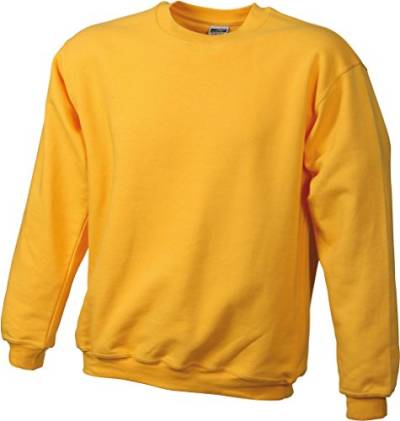 James & Nicholson Sweatshirt Rundhals - Klassischer Sweatpullover für Freizeit und Beruf | Farbe: Gold-Yellow | Grösse: 4XL von James & Nicholson