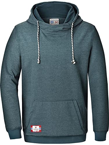 Jan Vanderstorm Herren langarm Sweatshirt Blankard Petrol Melange 52/54 - L von Jan Vanderstorm