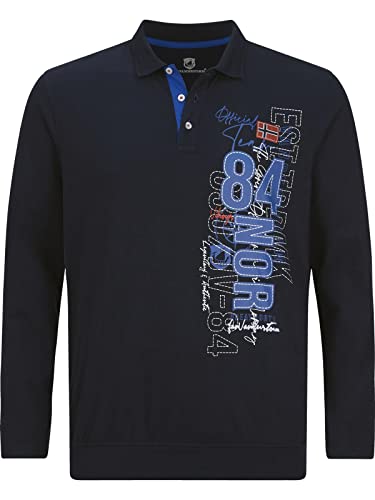 Jan Vanderstorm Herren Langarm-Poloshirt Noam dunkelblau XL - 56/58 von Jan Vanderstorm