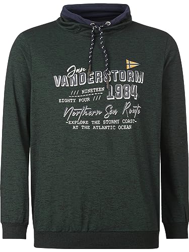 Jan Vanderstorm Herren Sweatshirt Sverre Casual Sweater dunkelgrün 2XL (XXL) - 60/62 von Jan Vanderstorm