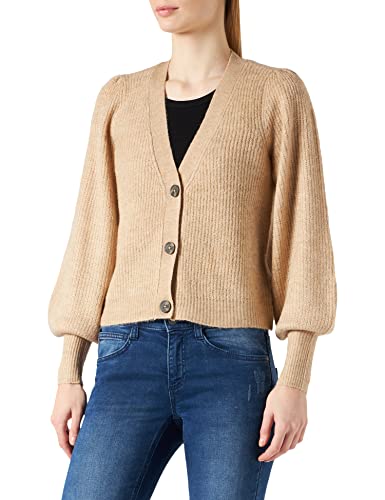 JDY Damen JDYDREA L/S Short Cardigan KNT NOOS Strickjacke, Simply Taupe/Detail:Melange, XS von JdY